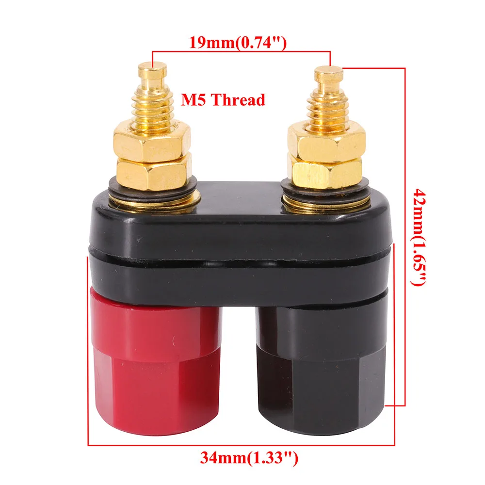 Quality Banana plugs Couple Terminals Connector Amplifier Terminal Binding Post Banana Speaker Plug Jack Audio Port