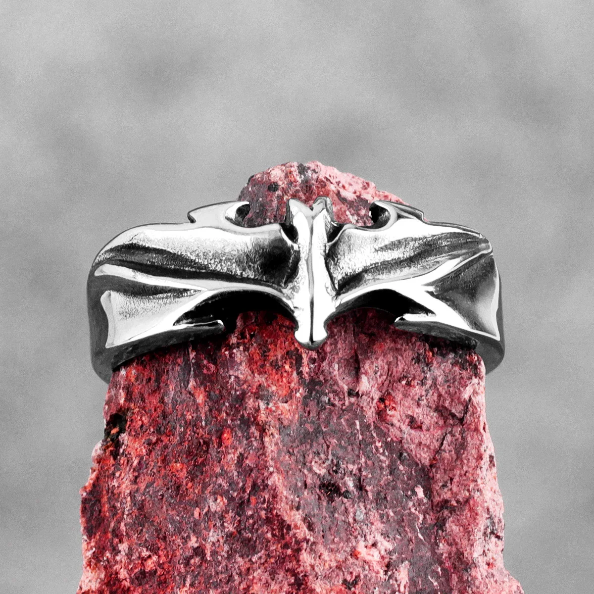 Gothic Vampire Bat Stainless Steel Mens Rings Punk Cute Unique for Women Gril Boyfriend Biker Jewelry Creativity Gift Wholesale