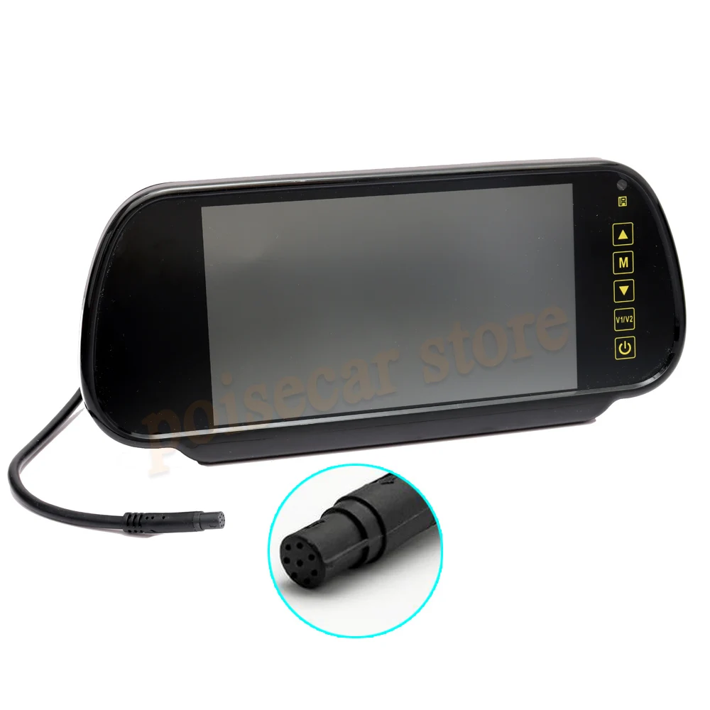 7-inch  TFT LCD Rearview Mirror HD Car Monitor Truck Reversing Image 12-24V Display For Car DVD Parking System