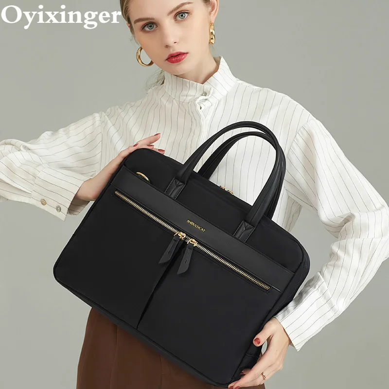 High Quality Women Laptop Bags Fashion Waterproof Nylon Female Briefcase Bag For Woman Laptop Handbags For 13 14 15