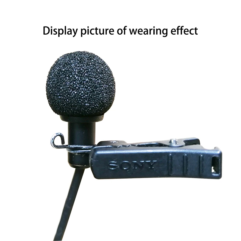 Canfon 2pcs Lavalier Mic foam windscreen covers with ABS plastic holder Compatible for SONY UWP V1/D11D/21 Wiereless microphone