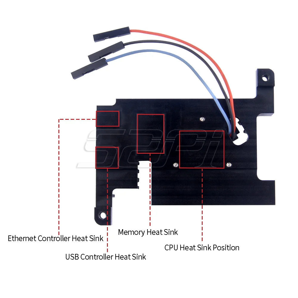 Adjustable Speed CNC Extreme Cooling Fan PWM Heatsink Kit Quiet Fan For Raspberry Pi 4 B Not Include Pi Board