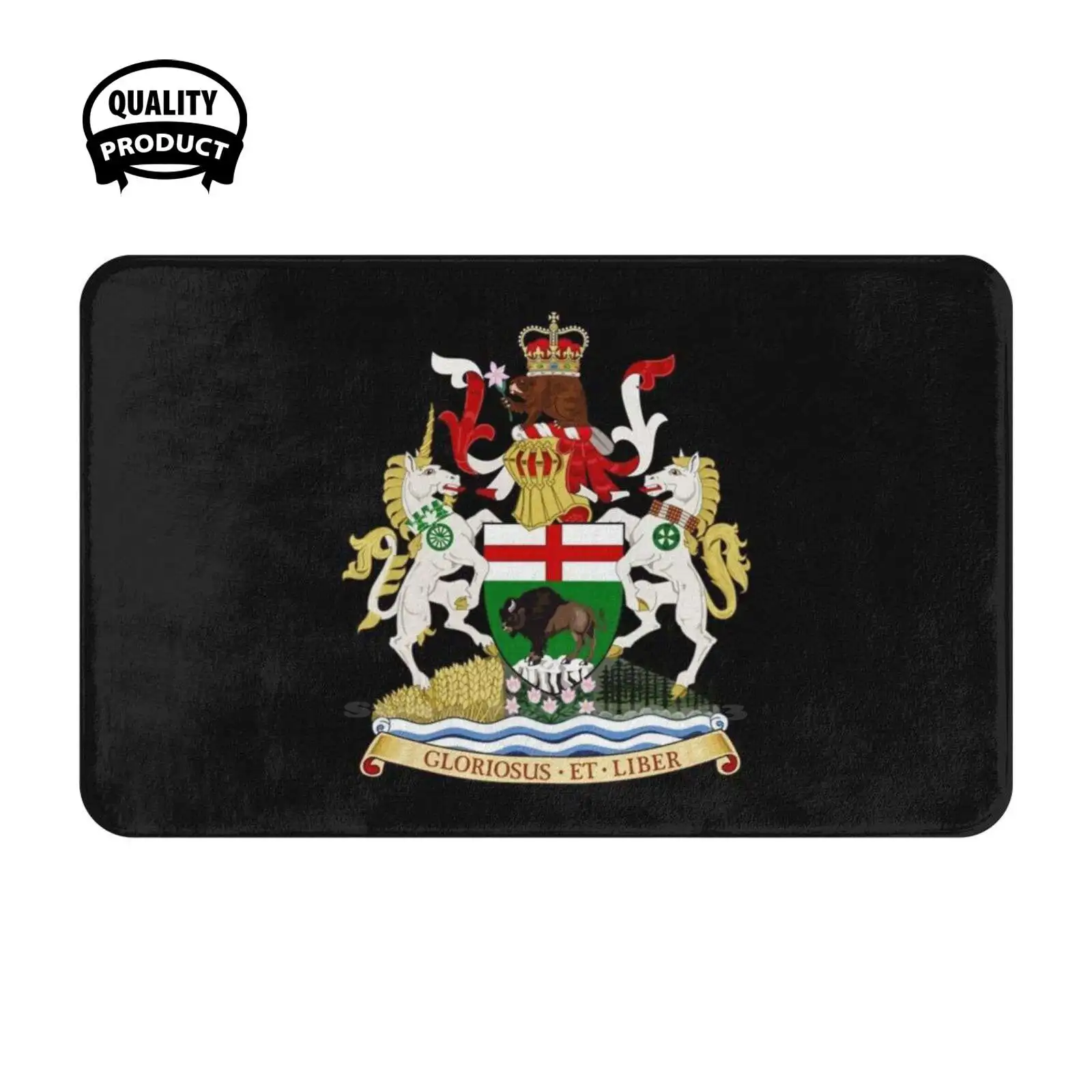 Coat Of Arms Of Soft Cushion Home Carpet Door Mat Car Rug Coat Of Arms Of Flag Of Seal Canada Canadian Logo National Patriotism