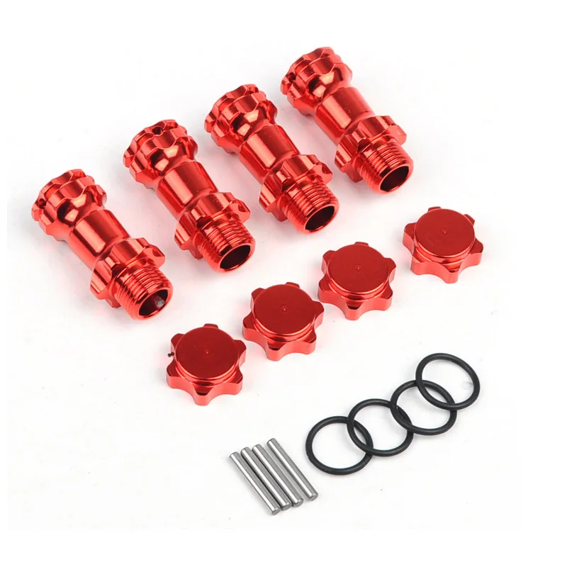 4pcs 89108 17mm Wheel Hex 30mm Longer Enhanced Mount Adapter Cover Hub For HSP 1/8 Scale Monster Truck Truggy RC Spare Parts