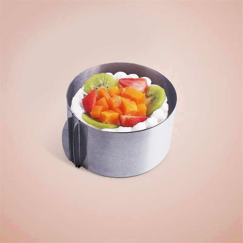 

Набор для выпечки «сделай сам», регулируемый круглый мусс, из нержавеющей стали, 6-12 дюймов * 80 мм