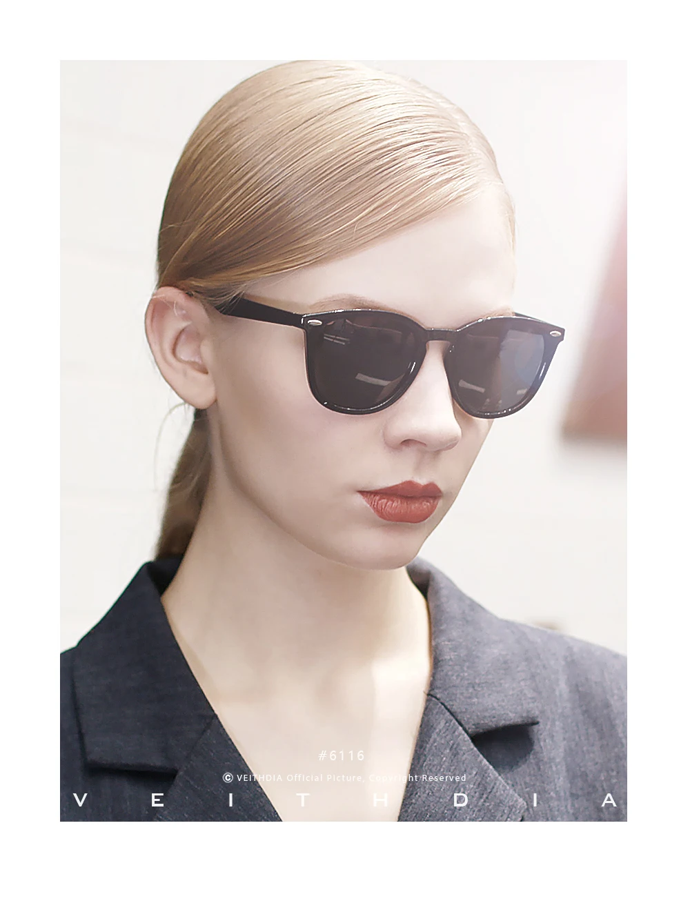 VEITHDIA Marke Sonnenbrille Aluminium + TR90 männer Photochrome Spiegel Sonnenbrille Brillen Vintage Outdoor Brillen Für Frauen 6116 – Detail 14
