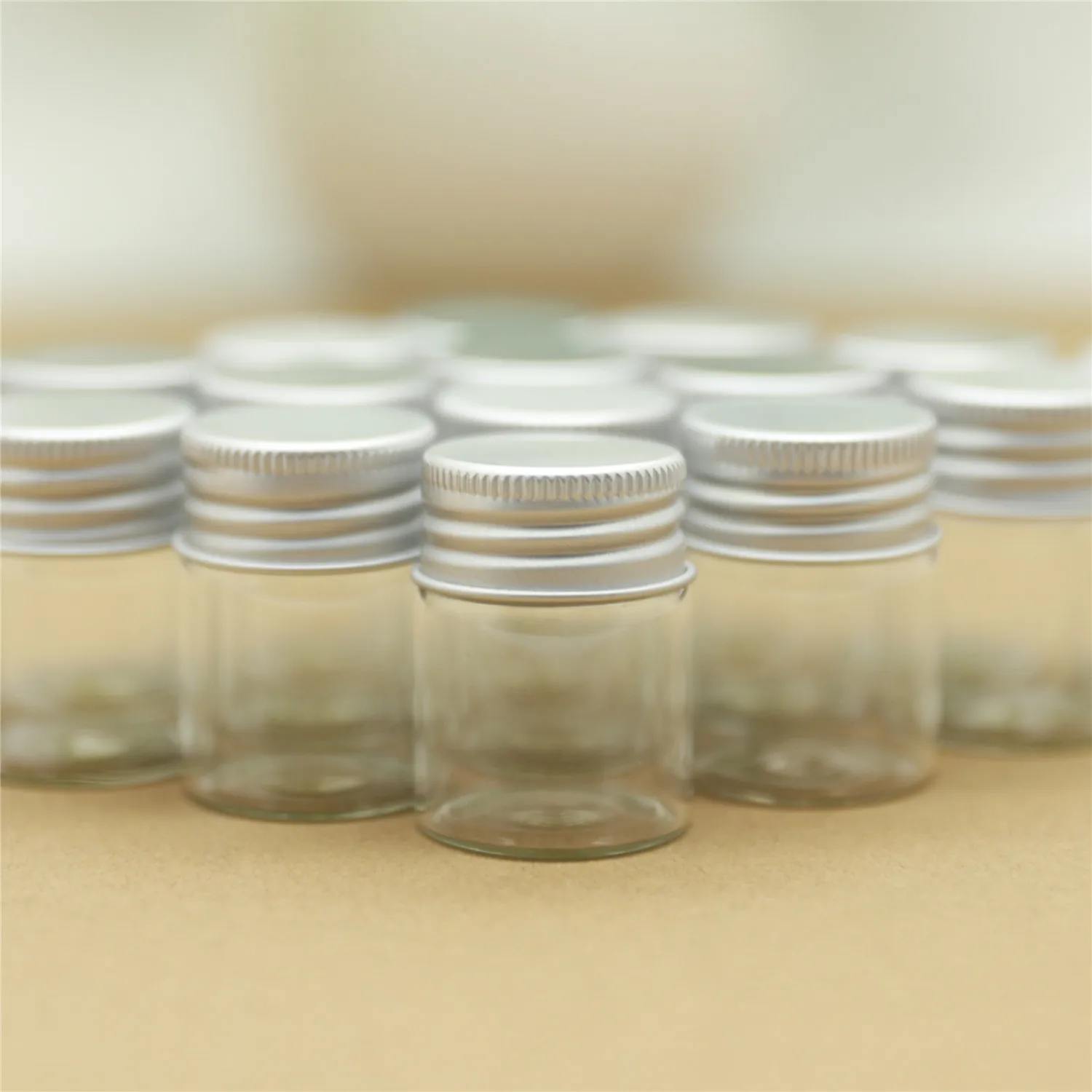 12 pieces 30*40mm 15ml Small Glass Bottle Aluminum Caps Test tube  Glass Jars Vials Transparent Containers DIY Perfume Bottles