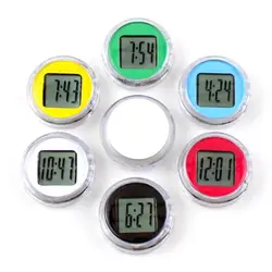 Waterproof Mini Motorcycle Bike Sticky Digital Display Clock Watch Office Decor