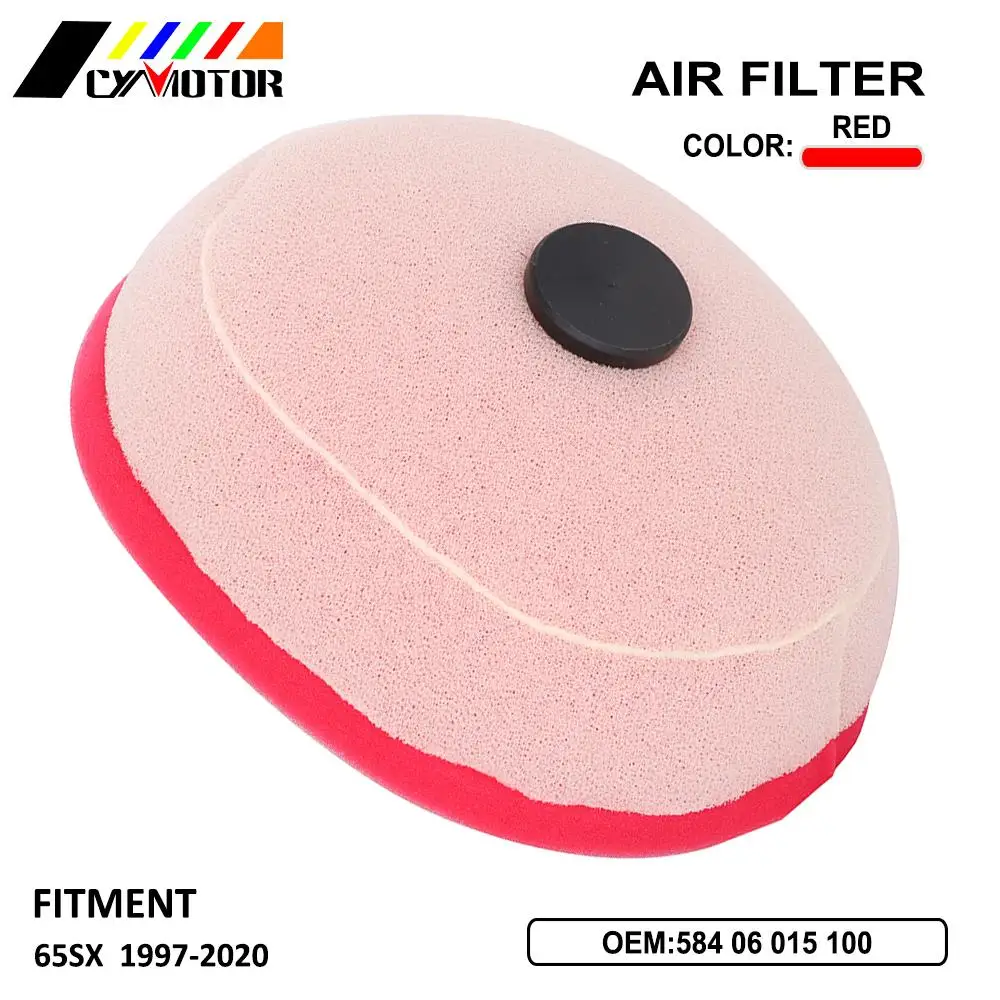Motorcycle 2020 NEW Dual Foam Layer Sponge Air Cleaner Filter For KTM 65SX SX 65 1997-2017 2018 2019 JFG