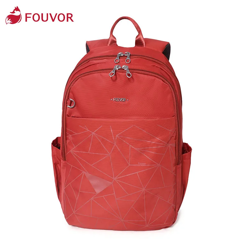 Fouvor Fashion Printed Canvas Backpack Women 2024 New Style Oxford Cloth Backpack Ladies Leisure Travel Bag School Bag 2915-10