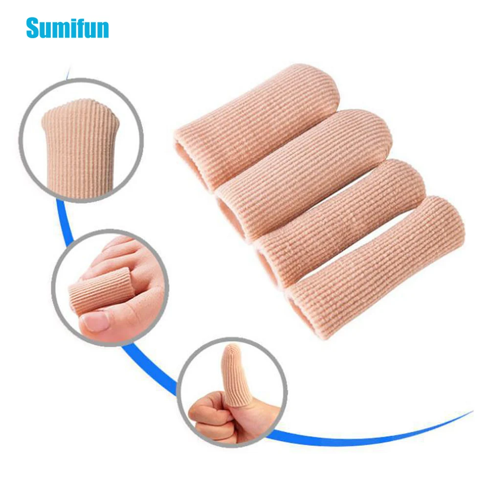 Protetores de silicone para os dedos do pé, esticáveis, tubo cortável, hidratante, protetor para joanete, calos dos pés, tamanho m g, 1 peça