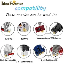 V6 M6 Brass Nozzles 0.2-1.0mm Pack #5