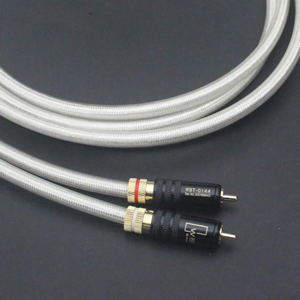 

HIFI WBT-0144 Gold Plated RCA Plug QED Signature OFC Silver-Plated Audio Amplifier CD Player Interconnect RCA Cable