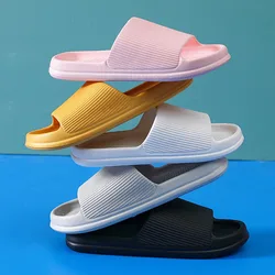 WDZKN Fashion Concise Women Slippers Summer Flat Lightweight EVA Home Bathroom Slippers Comfort Massage Women Indoor Slides