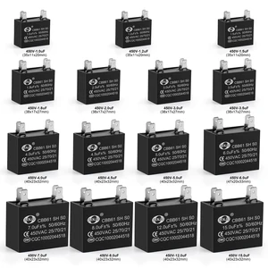 2PCS CBB61 에어컨 외부 팬 시작 커패시터 모터 런 커패시터 450V 1UF 1.2UF 1.5UF 2UF 2.5UF 3UF 3UF 3.5UF 4UF 4.5UF 10 최고의 영업 에어 커패시터 -19