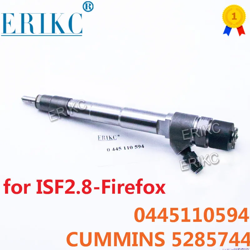 ERIKC Original 0445110594 Common Rail Injector Nozzle 0445 110 594 Diesel Injector 0 445 110 594 for CUMMINSS 5285744 ISF2.8