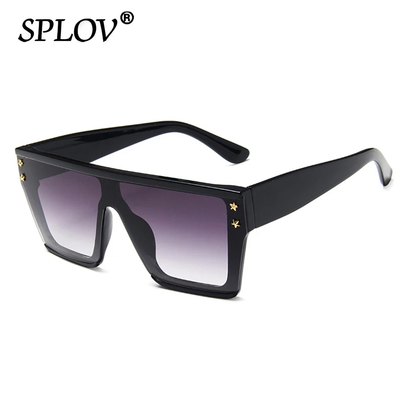 New Big Frame Sunglasses for Men Women Rectangle Flat Top Sun Glasses Luxury Male Female Vintage Shades Classic Eyewear UV400