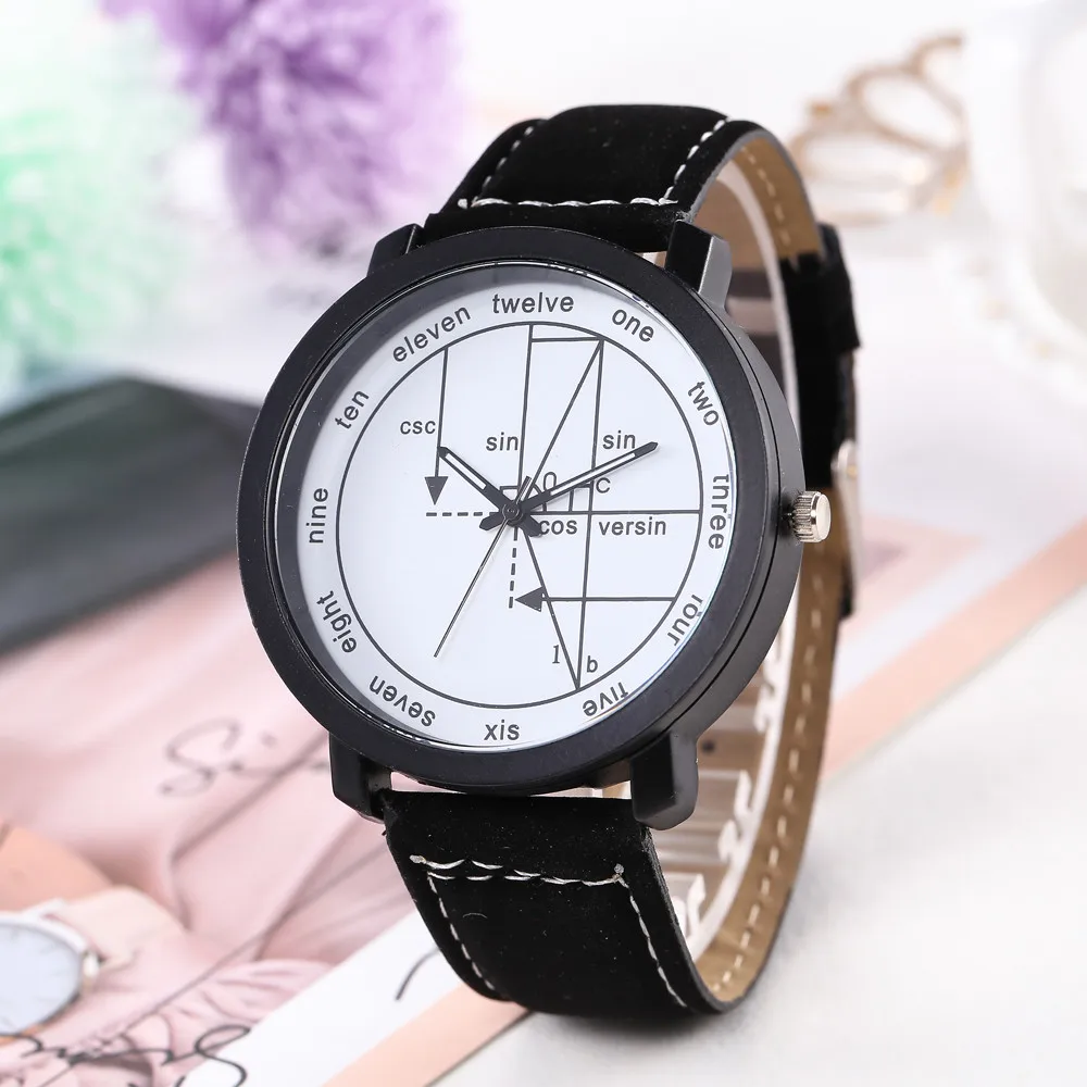 2020 Unisex Watch Fashion Creative Women Watches Interesting Mathematical Formula Dial Quartz Wristwatches Women Ladies Watches