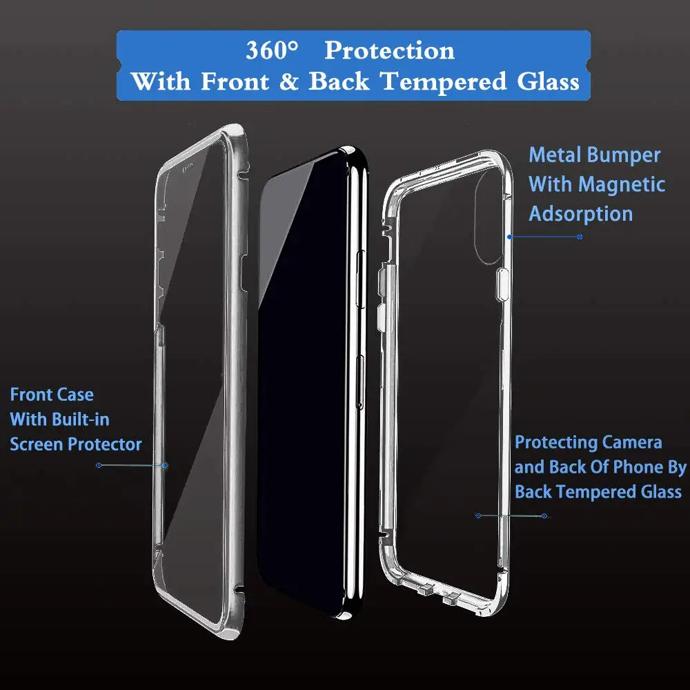 Magnetic Alumium Alloy Metal Case for Xiaomi Mi 11 11i 11Pro 11Ultra Cover Double Sided Tempered Glass Coque Mi 11  Lite