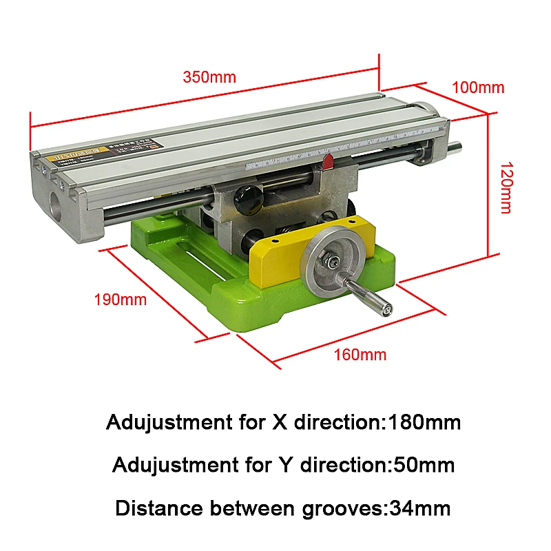 Miniature Precision LY6350 Multifunction Milling Machine Bench Drill Vise Fixture Worktable X Y axis Adjustment Coordinate Table