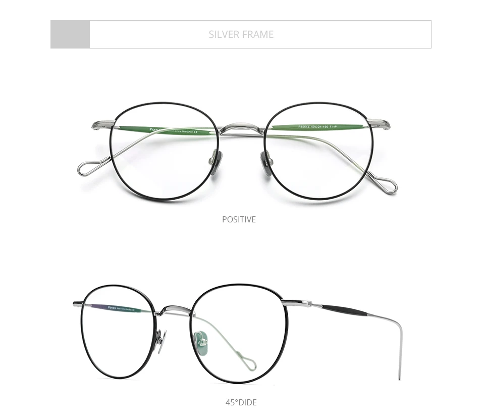 FONEX Titan Brillengestell Damen Markendesign Vintage Runde Brillengestell Herren Japanische Brillen Ultraleichte Brille 85645 – Detail 10