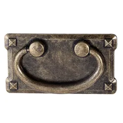 Retro Alloy Panel Handle Kitchen Drawer Cabinet Door Ring Pull w/screws Furniture Alloy Knob Hardware Antique Bronze 54*95mm