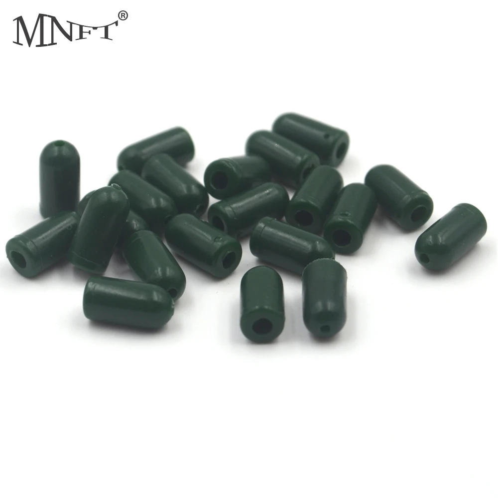 MNFT 50 Pcs Green Soft Rubber Buffer Beads Knot Protector For Carp Fishing Hair Rig Fishing Tackle Accessories