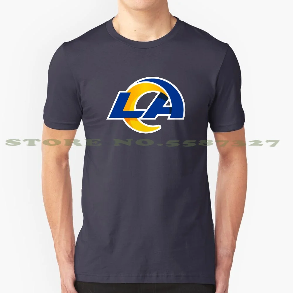 Rams-Angeles-Los 100% Pure Cotton T-Shirt Logo