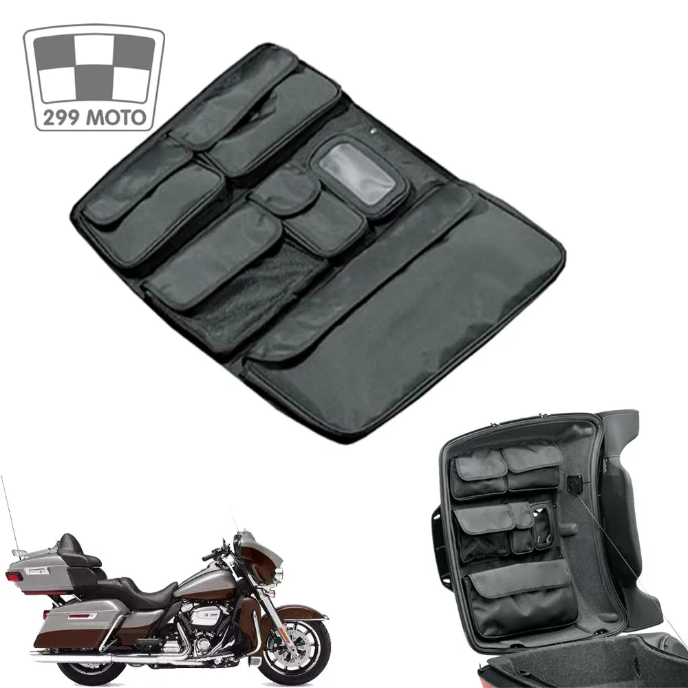 Black Tour Pak Motorcycle Organizer Lid Storage Bag For Harley Touring Street GLIDE FLHX Road King FLHR 2014-2022 2021 2020 2019
