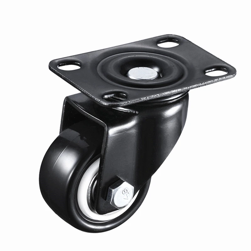 2pcs/lot 2 inches 50mm Bearing Capacity 100kg Black Trolley Wheels Caster Rubber Swivel Casters for Office Chair Sofa Platform