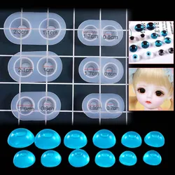 6pcs Handmade Ball-Jointed Doll Eye Mold Resin Eyeball Eye Silicone Mold Kit 14mm 16mm 18mm 20mm 22mm Toy Art Craft Accessories
