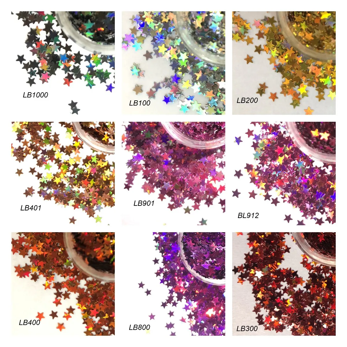 3mm 0.5kg 500g Holographic Laser Star Ultrathin Sequins Nail Art Glitter Mini PET Sequin Nail Decoration Manicure Material