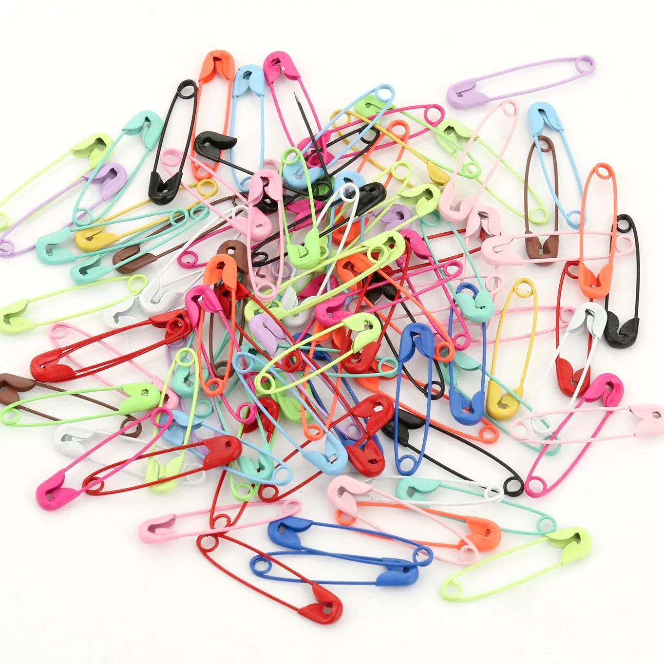 50pcs Colorful Safety Pins DIY Sewing Tools Copper Clips Needles Large Safety Pin Small Brooch Apparel Accessories