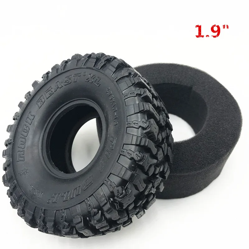 

4PCS 120*48MM 1.9" Rubber Tyre Wheel Tires for 1:10 RC Rock Crawler Axial SCX10 SCX10 II 90046 90047 TAMIYA TRX-4 TRX4