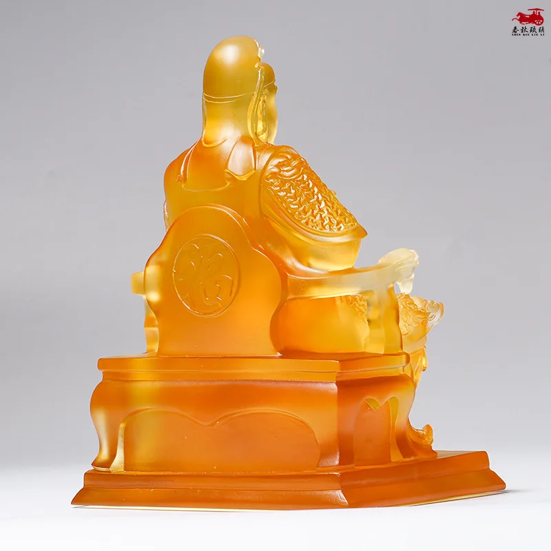 Wen Guan Gong God of Wealth Guan Yu Stores Gathering Fortune Lucky Colored Glaze Decoration