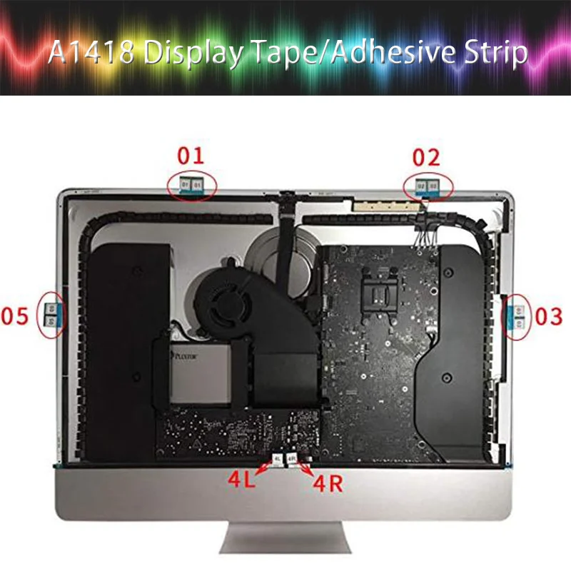 10pcs Wholesale New LCD Display Adhesive bracket for iMac 21.5'' A1418 tape strip bracket 2012-2015 Year 076-1437 076-1422