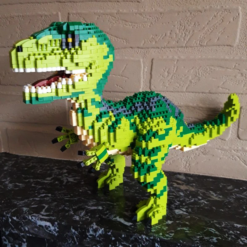 Tyrannosaurus Rex Micro Khối Xây Dựng Gạch Velociraptor Mô Hình Công Viên Kỷ Jura Hình Khủng Long Đồ Chơi Dành Cho Trẻ Em Quà Tặng Sinh Nhật