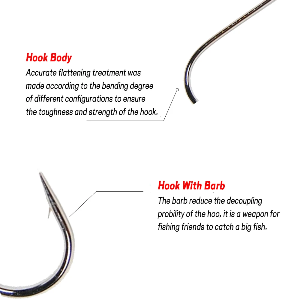 ويفريو 100 قطعة صنارة ابردين طويلة شانك حادة صنارة صيد أسماك المياه العذبة خطافات صيد سمك خطافات شائك منتظمة للبيع بالجملة #4