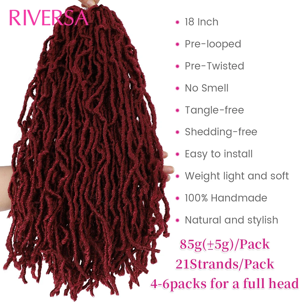 27 30 613 BUG 350# Faux Locs Crochet Hair 18inch Faux Locks Crochet Braids Soft Locs Meche De Cheveux 21strands/pack Extensions