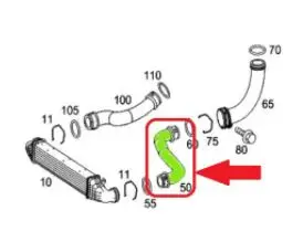 2115284382 Turbo Hose Mercedes E 200 Cdi W211 Intercooler Hose Left