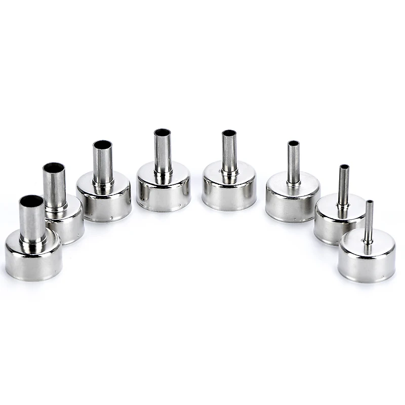 8pcs/set Welding Nozzle for hot air gun stainless steel Different sizes nozzles for 8858 8898 858D 8908 Multifunction use nozzle