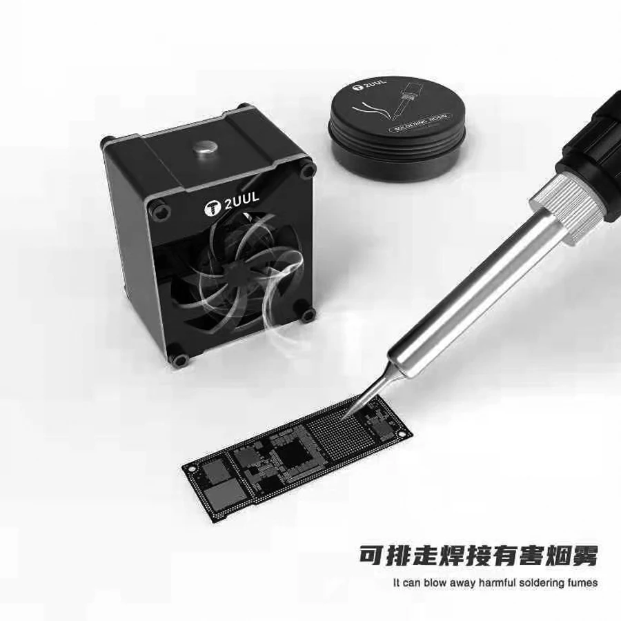 2UUL مروحة تبريد صغيرة 5 فولت Type-C مدخل USB شحن لحام الدخان للهاتف اللوحة الأم لحام أداة إصلاح