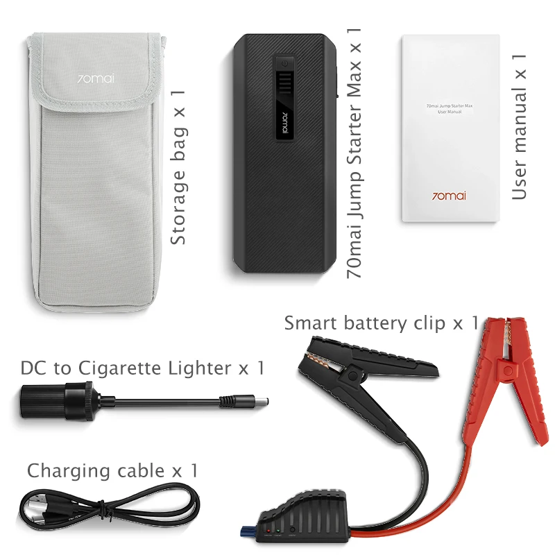 70mai الانتقال كاتب ماكس 18000mah 1000A سيارة الانتقال كاتب قوة البنك سيارة 8.0L السيارات المغفل سيارة الطوارئ الداعم 70mai PS06