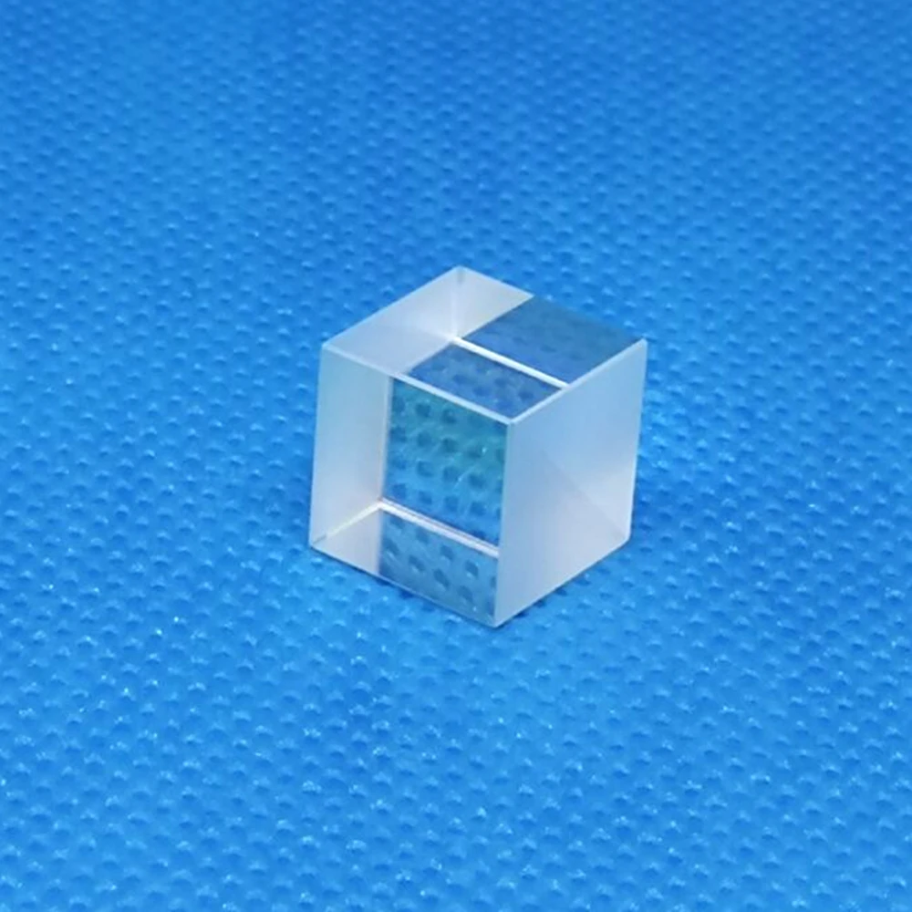 PBS-Divisor de cubo de haz polarizador, Prisma de lente de luz Visible para láser rojo de 650nm, diámetro de 10mm