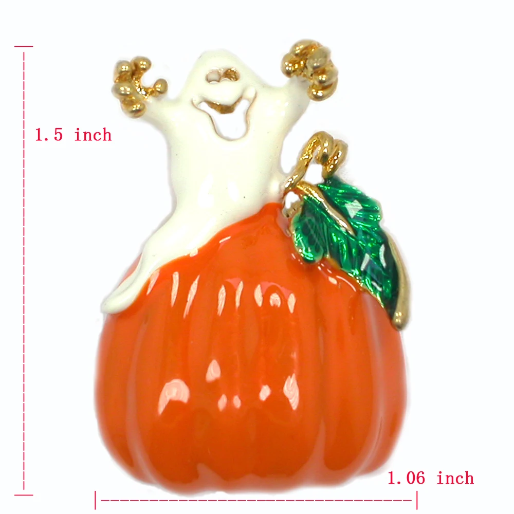 60pcs a lot Halloween Orange Enamel Pumpkin Pin Brooch Pumpkin Women's Weddings Banquet brooch pins Jewelry gift C102709