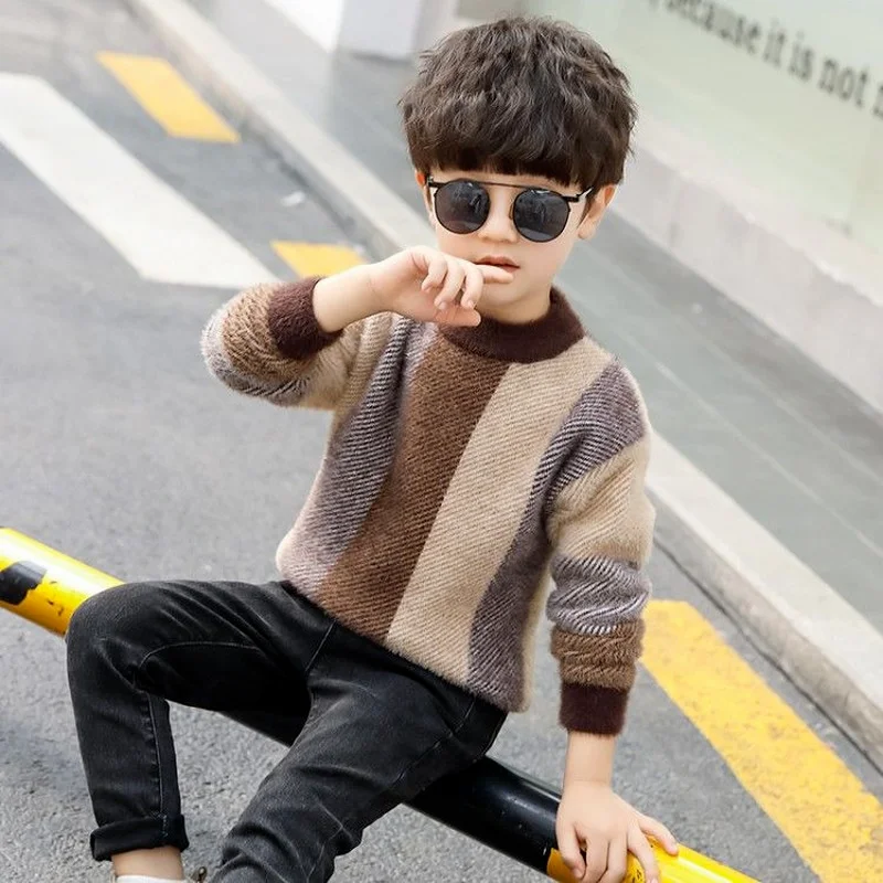 Children\'s sweater Winter New Cotton Clothing  Sweater teenage boys Sweater Children\'s clothing fall knit sweater 10 12 14 years