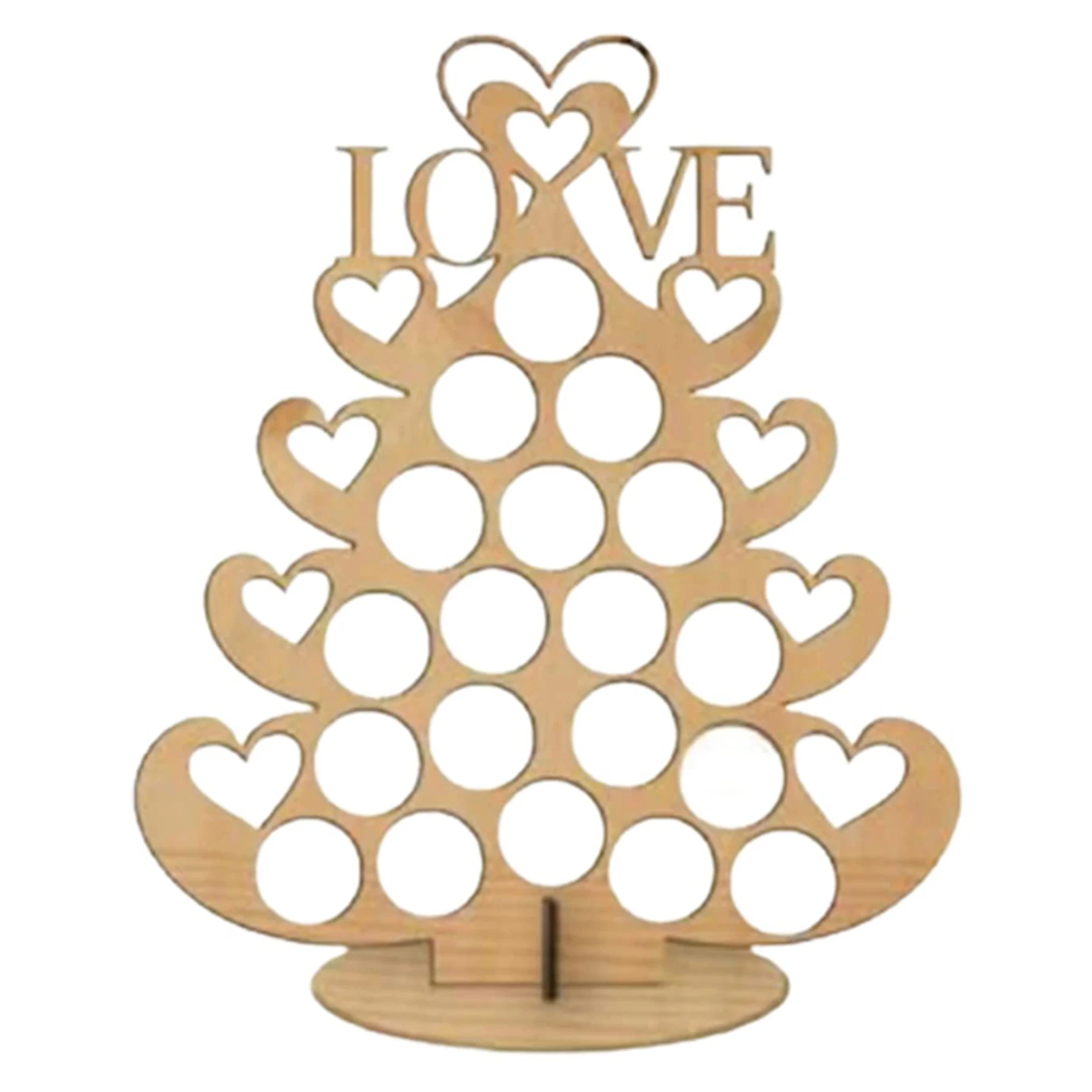 

Wooden Chocolate Candy Stand Couple Sugar Advent Calendar Love Heart Shaped Chocolate Display Rack Wedding Party Decor LBS