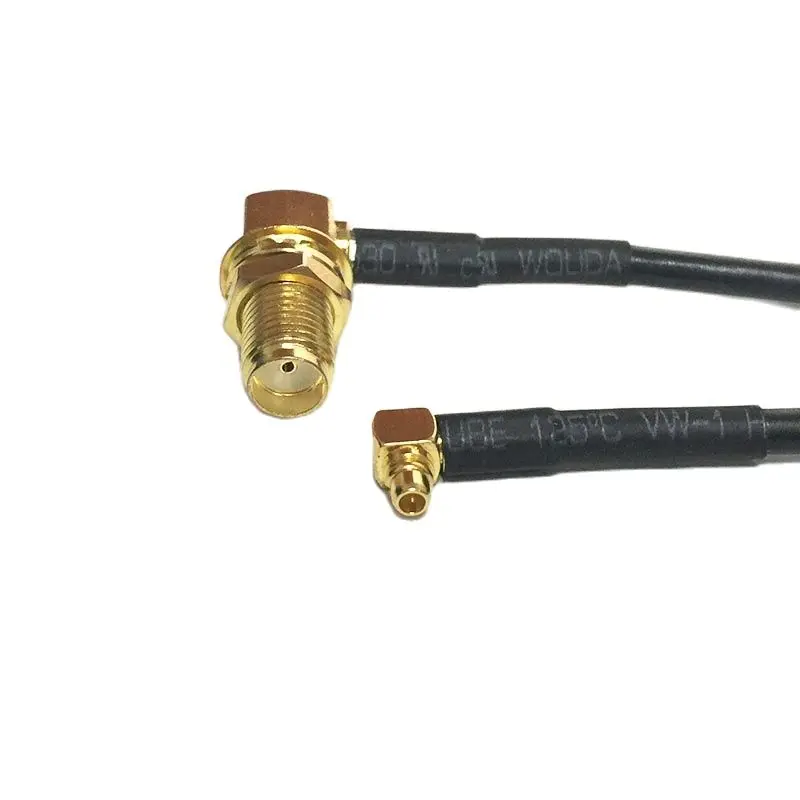 

Modem Coaxial Cable SMA Female Jack Nut Right Angle Switch MMCX Male Plug 90-degree Connector RG174 Cable 20CM 8inch Adapter