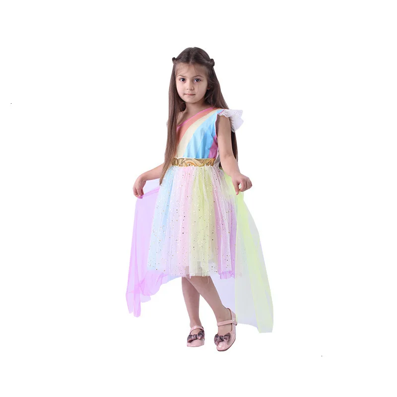 Unicórnio vestido de festa crianças vestidos para meninas elsa traje cinderela vestido crianças elegantes meninas vestido de princesa fantasia infantil