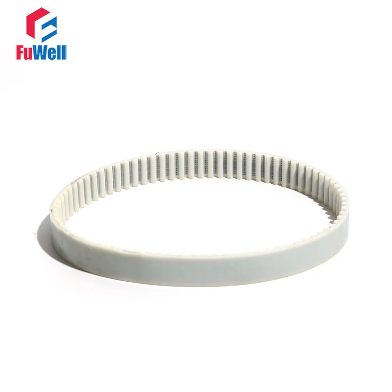 

HTD5M Timing Belt Closed Loop Polyurethane Pulley Belt 15/20/25/30mm Width 1925/1940/1960/1970mm White PU Toothed Pulley Belt